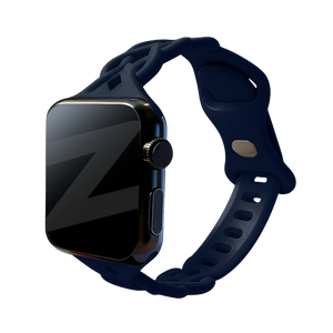 Bandz Apple Watch siliconen band 'Braided' (donkerblauw)