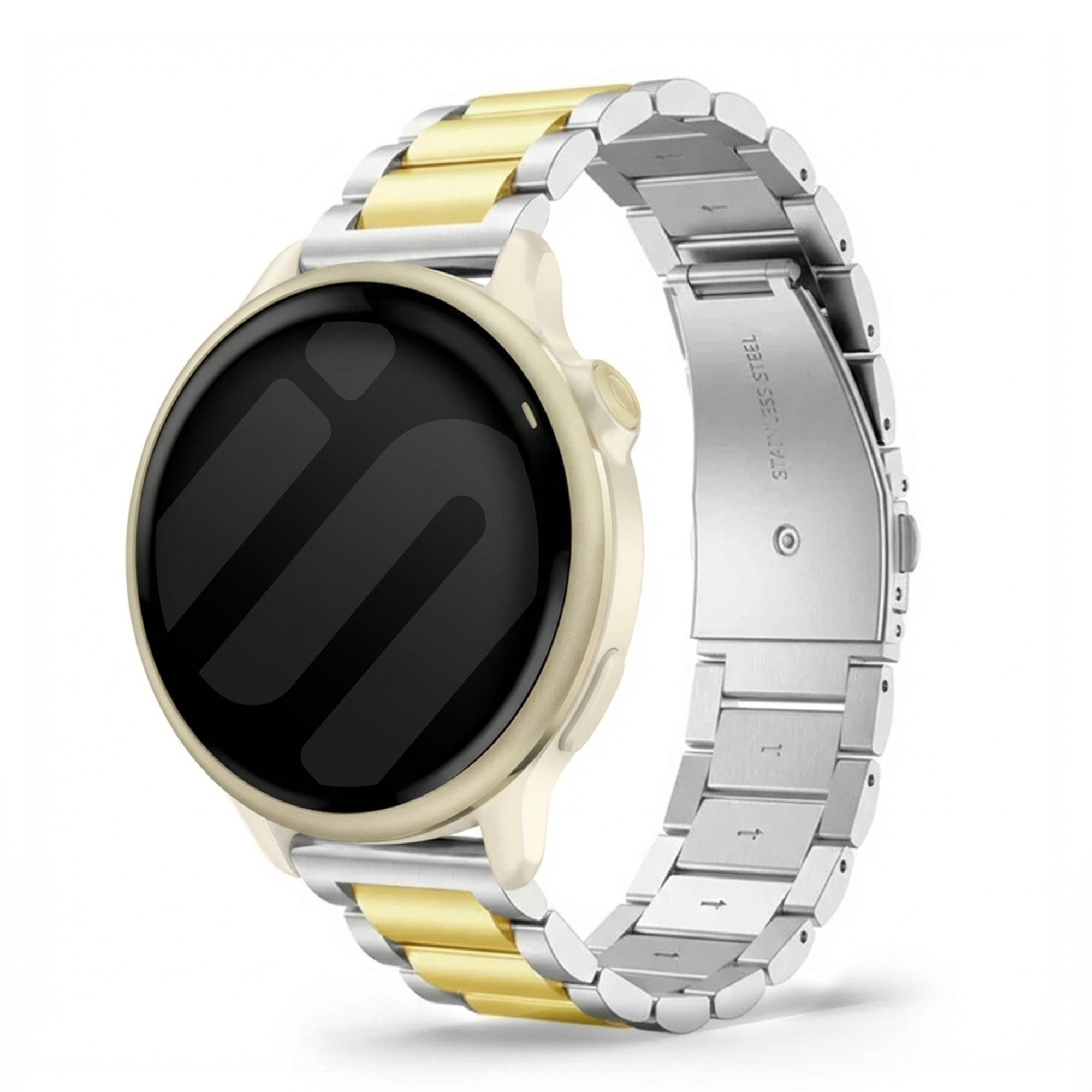 Garmin Vivoactive 6 stalen band (zilver/goud)