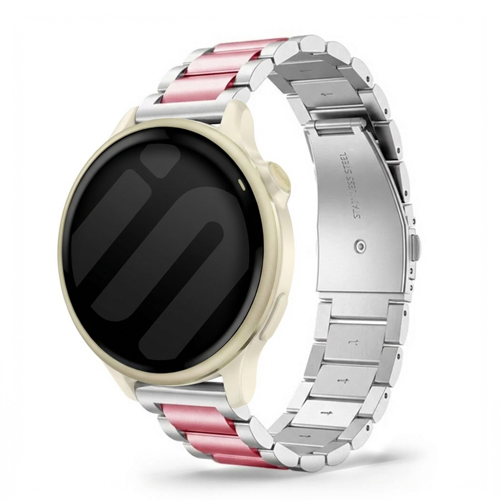 Garmin Vivoactive 6 Steel Strap (Silver/Pink)
