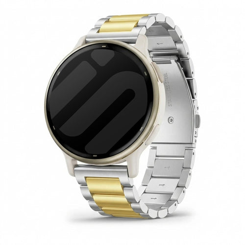 Garmin Vivoactive 5 stalen band (zilver/goud)