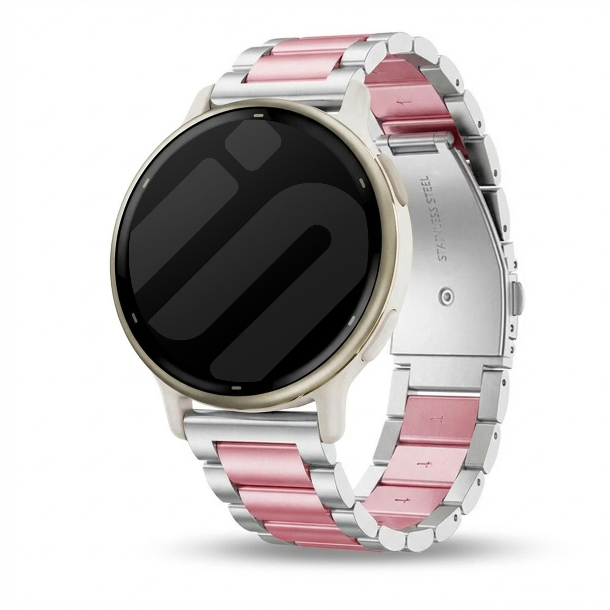Garmin Vivoactive 5 Steel Strap (Silver/Pink)