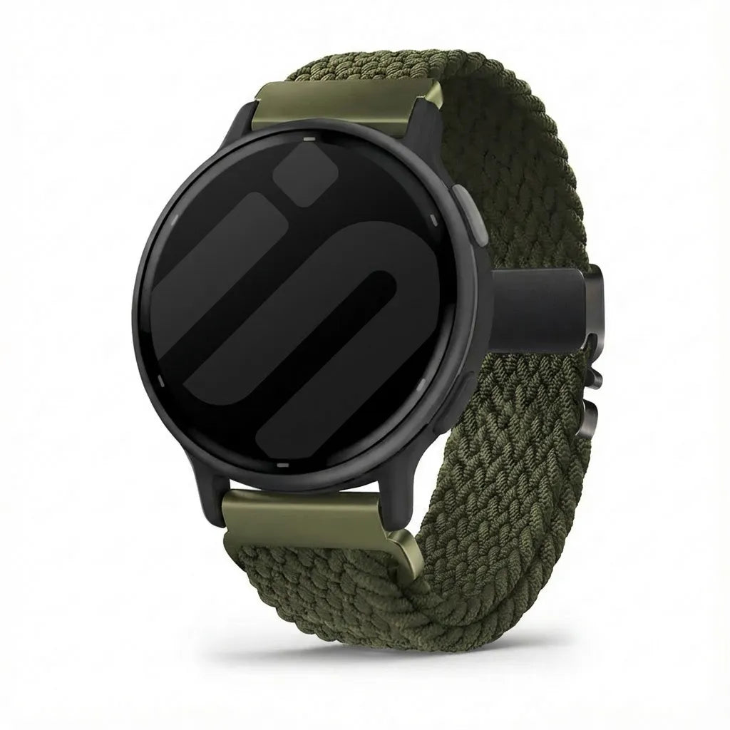 Garmin Vivoactive 5 gevlochten band met P-buckle (groen)