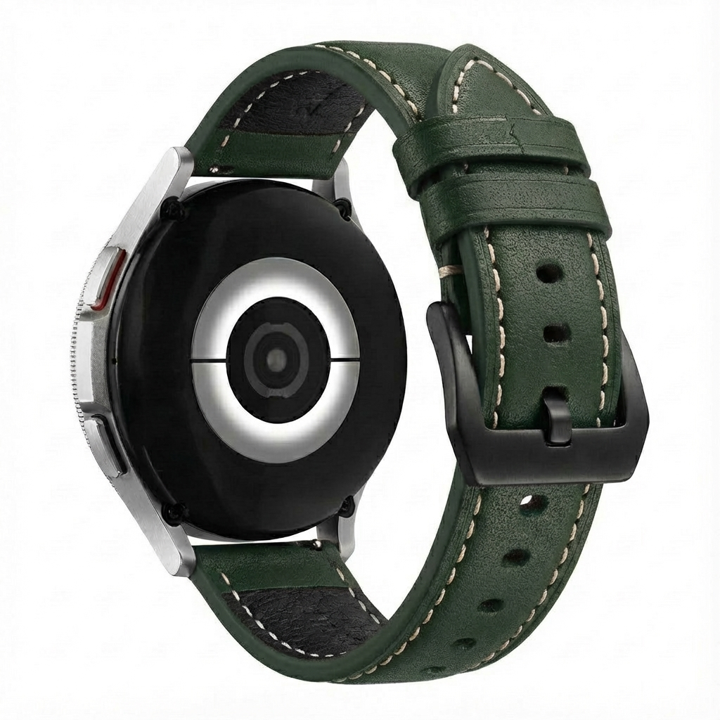 TicWatch Pro 5 Enduro leren bandje (groen)