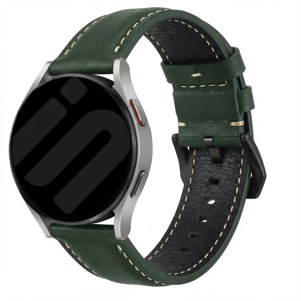TicWatch Pro 5 Enduro leren bandje (groen)
