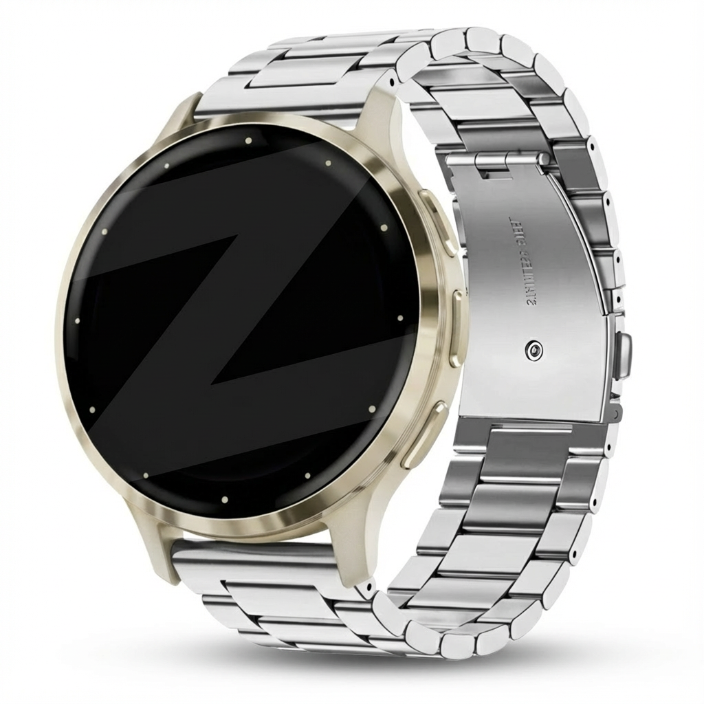 Bandz Garmin Venu 3s stalen band 'Classic' (zilver)
