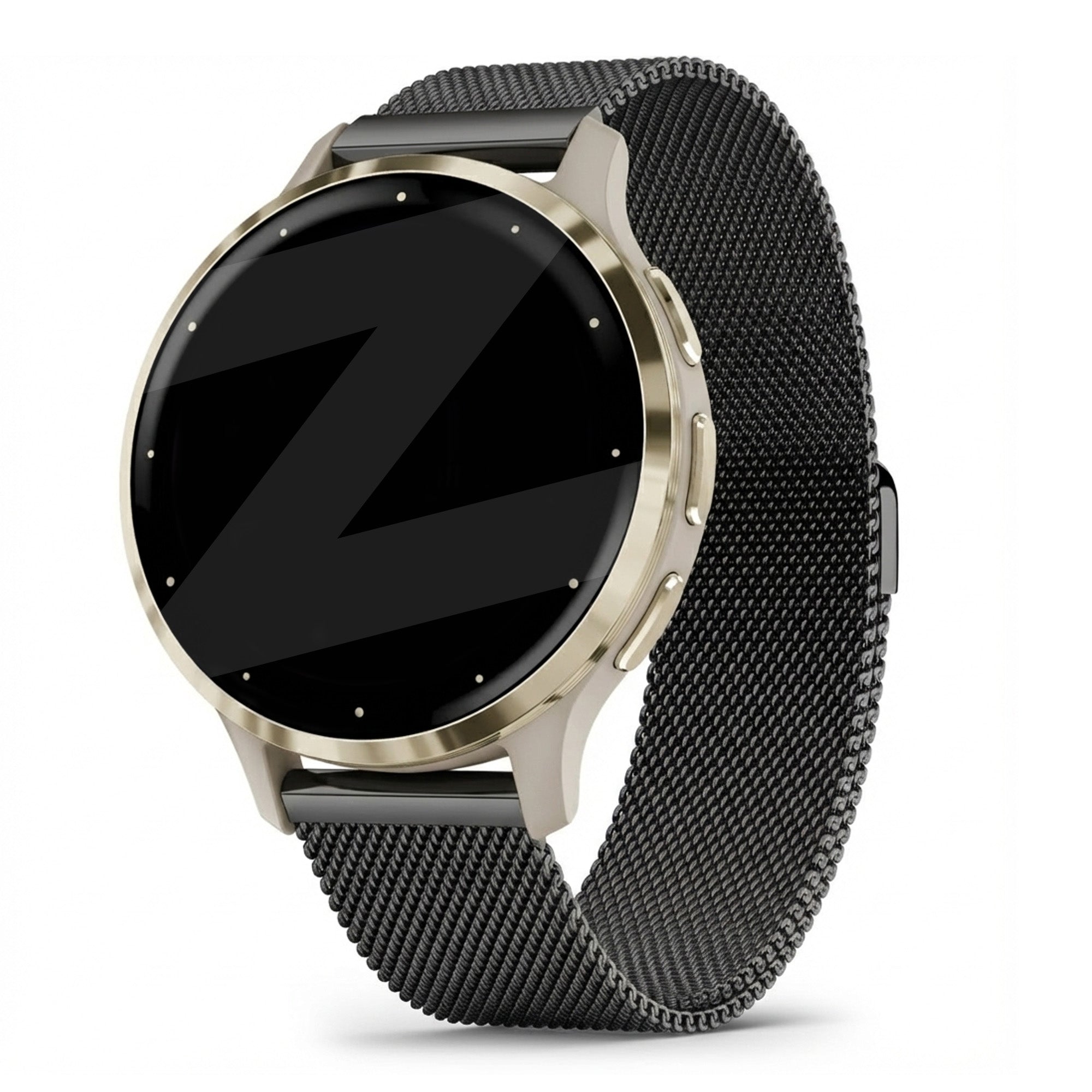 Bandz Garmin Venu 3s Milanese loop band (zwart)