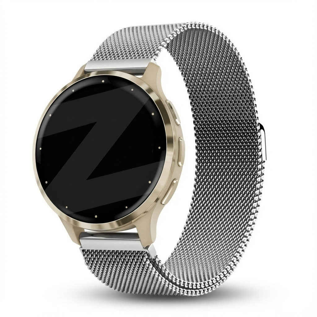 Bandz Garmin Venu 3s Milanese loop band (zilver)
