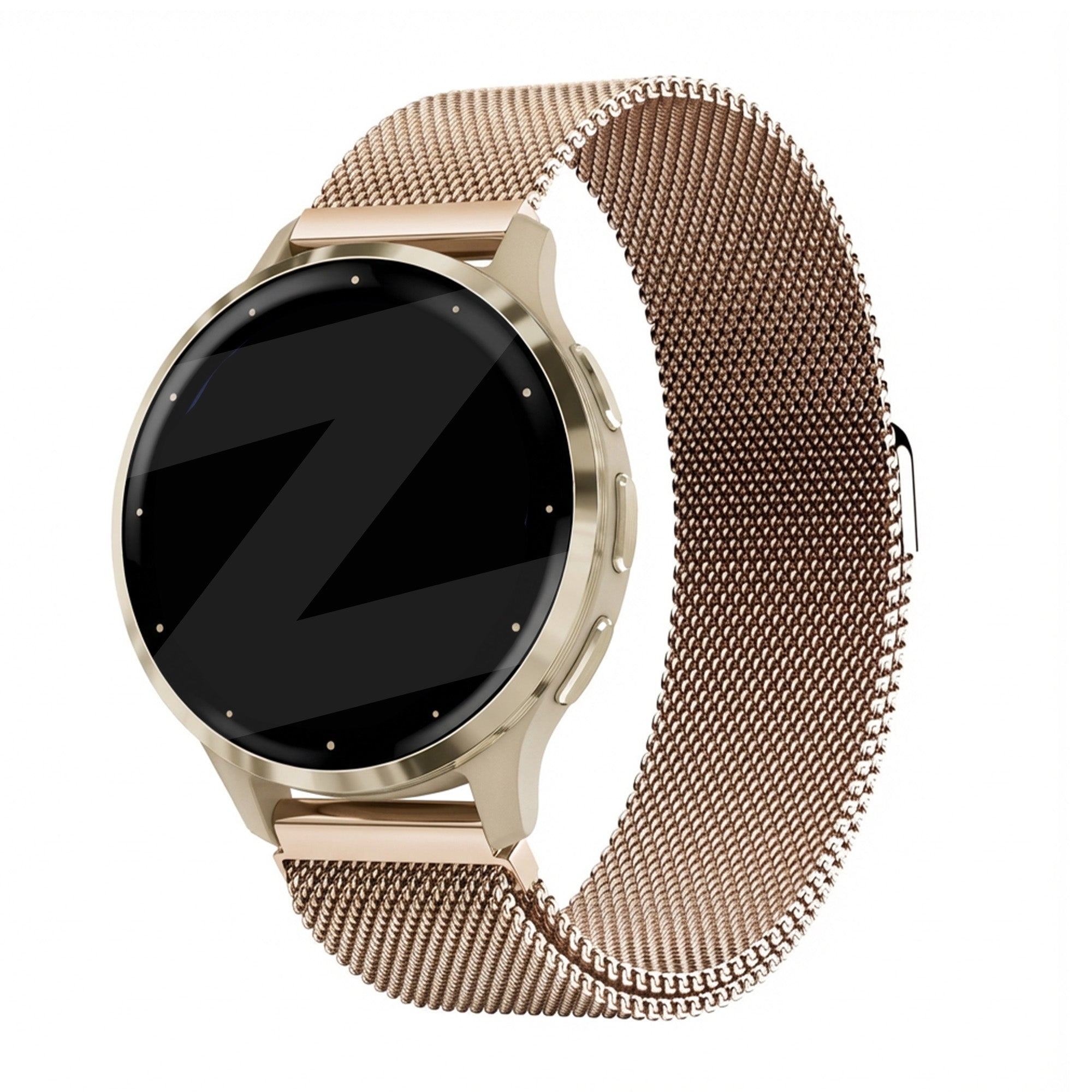 Bandz Garmin Venu 3s Milanese loop band (rosé goud)
