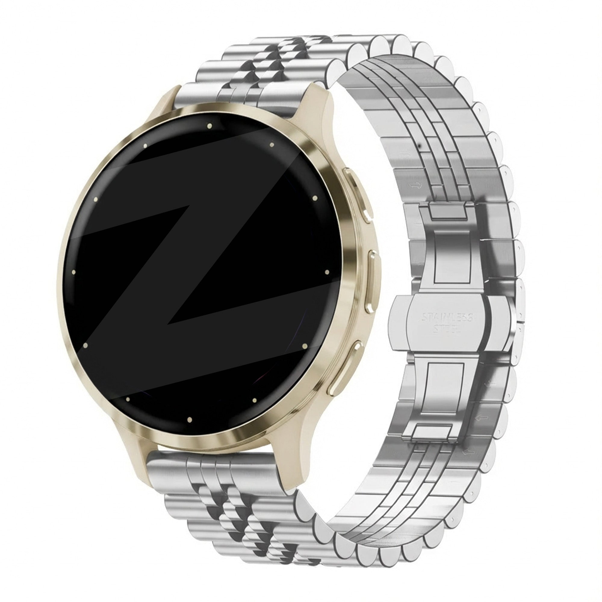 Bandz Garmin Venu 3s stalen band 'Jubilee' (zilver)