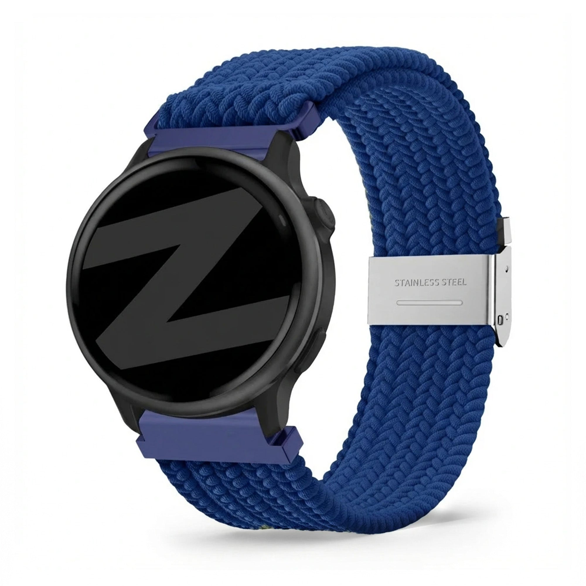 Bandz Garmin Vivoactive 6 gevlochten nylon band (blauw)