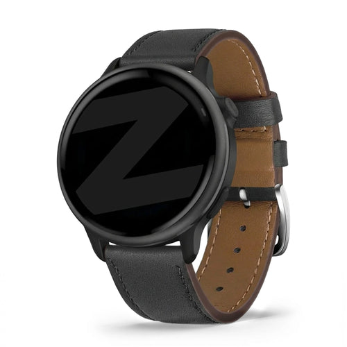 Bandz Garmin Vivoactive 6 lederen band 'Deluxe' (zwart)