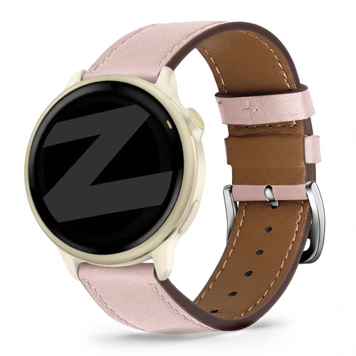 Bandz Garmin Vivoactive 6 lederen band 'Deluxe' (roze)