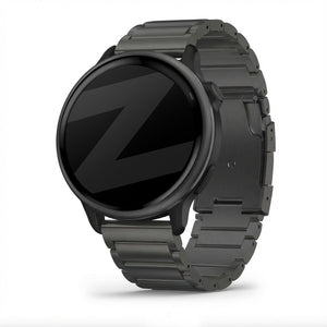 Bandz Garmin Vivoactive 6 titanium schakel band (zwart)