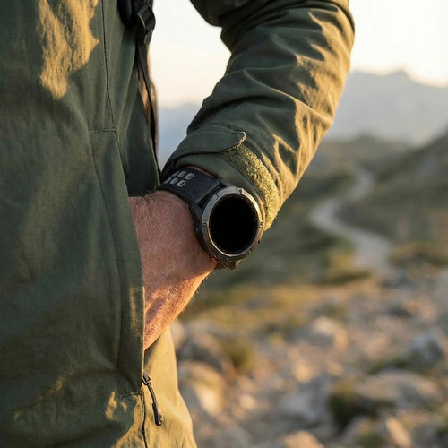 Bandz Garmin Fenix 7 dual sport gesp band (zwart/grijs)