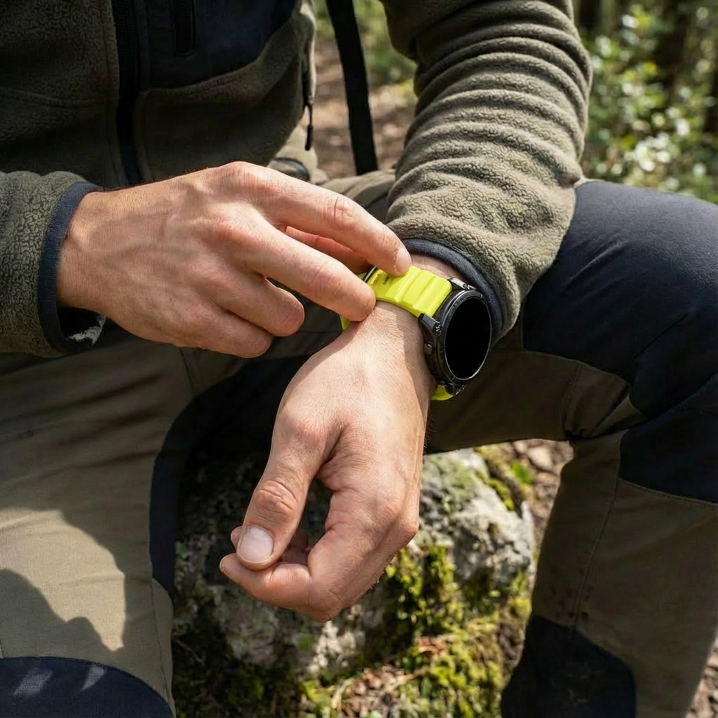 Garmin Instinct trail siliconen band (lime)
