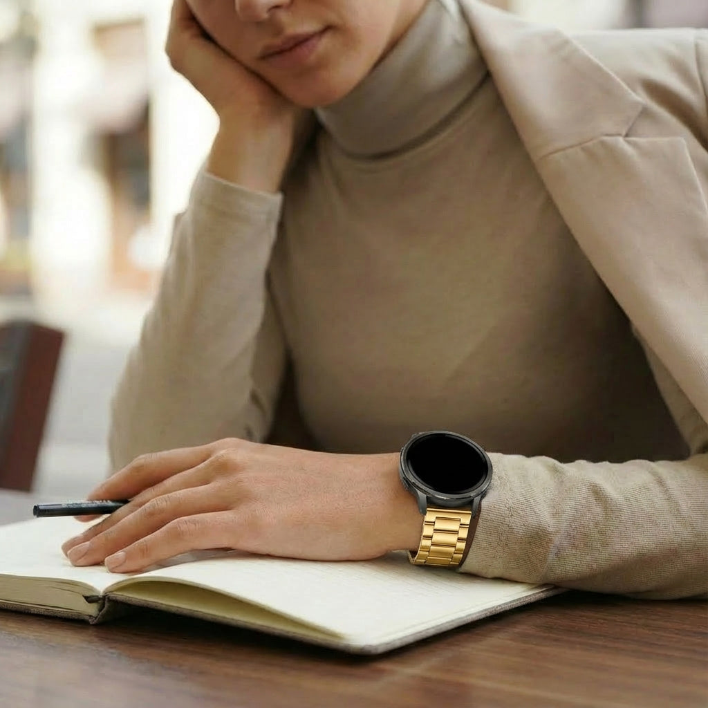 Bandz Garmin Vivoactive 4s Steel Strap 'Classic' (Gold)