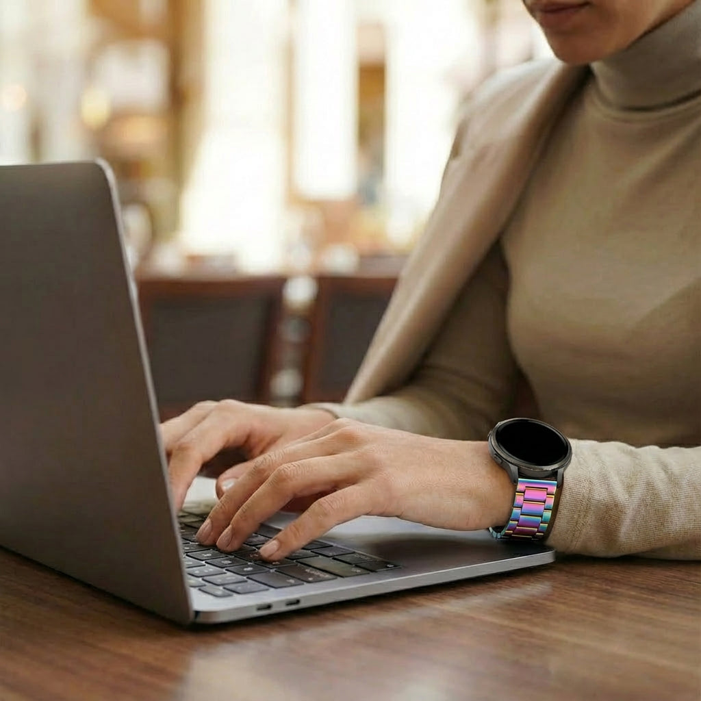 Bandz Garmin D2 Air X10 Steel Strap 'Classic' (Pearlescent)