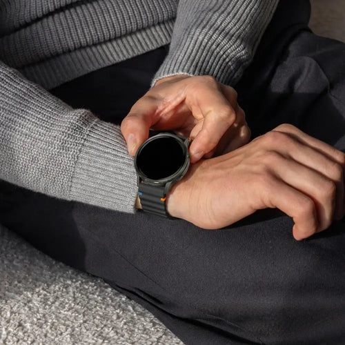 Bandz Garmin Approach S40 siliconen band 'Wave' (zwart)