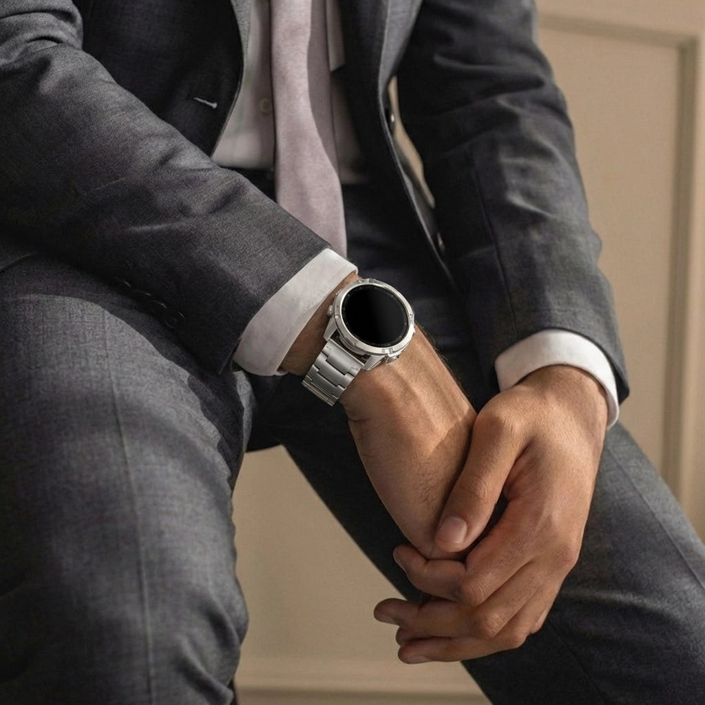 Garmin Forerunner 935 titanium hybrid band (zilver)