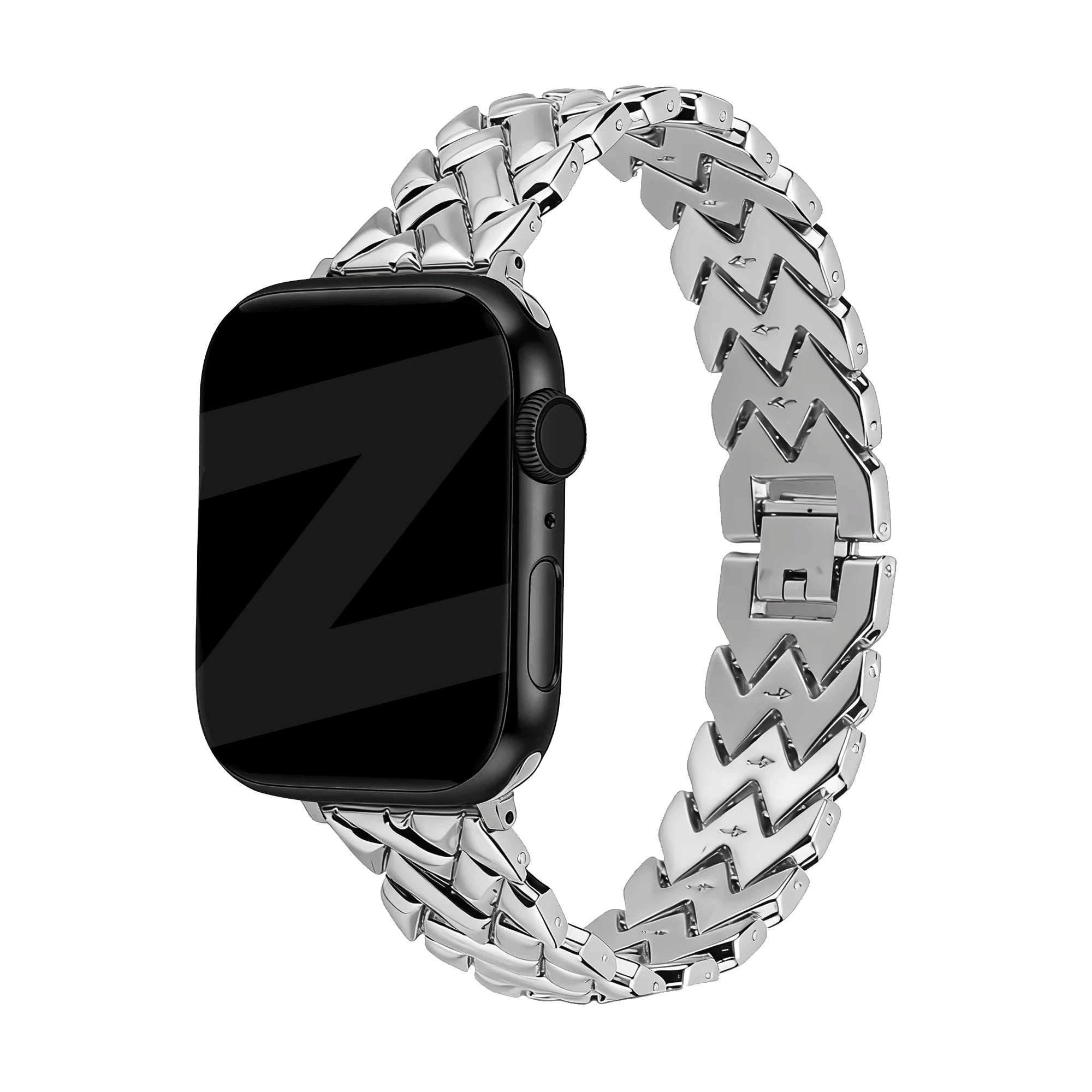 Bandz Apple Watch Metal Strap 'V-Type' (Silver)