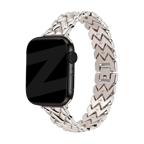 Bandz Apple Watch Metal Strap 'V-Type' (Starlight)