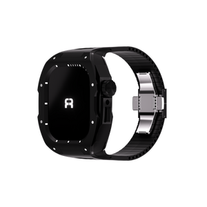 Reqior Apple Watch 45mm Case with Rubber Strap (Black)