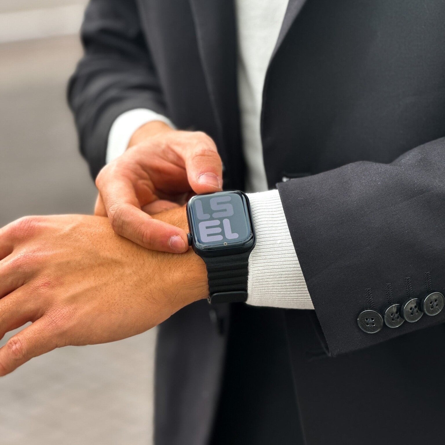 Apple Watch magnetisch siliconen bandje (zwart)