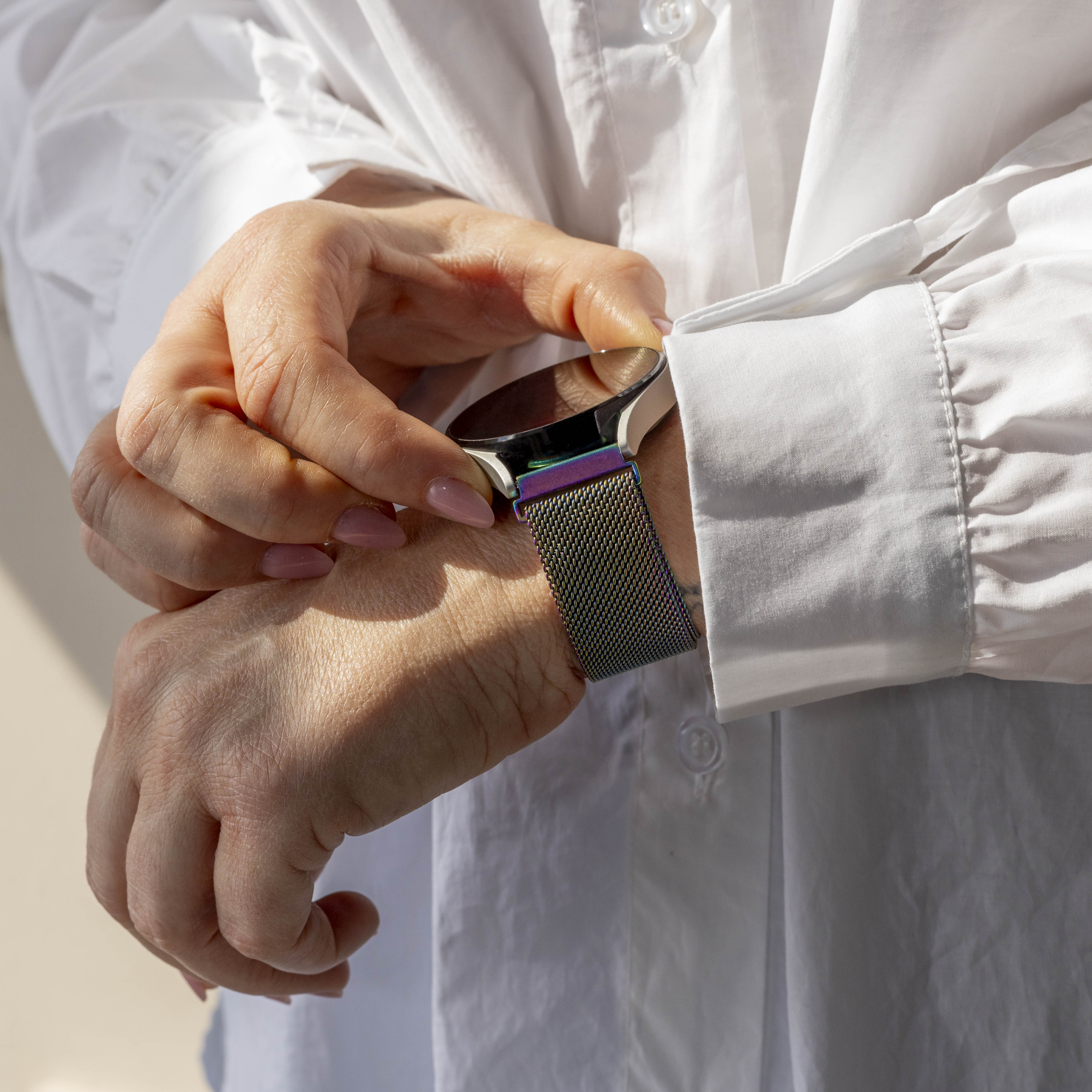 Xiaomi Amazfit GTS Milanese band (regenboog)