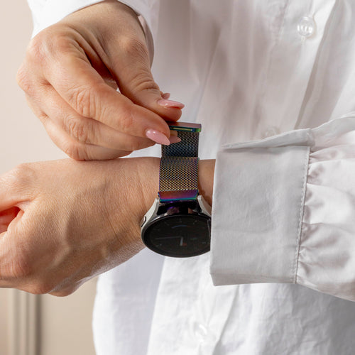 Garmin Vivoactive 6 Milanese band (regenboog)