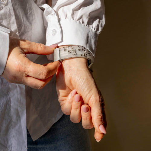 Transparent Flower Samsung Galaxy Watch 6 44mm magnetisch bandje