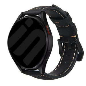 Amazfit GTR 4 leren bandje (zwart)