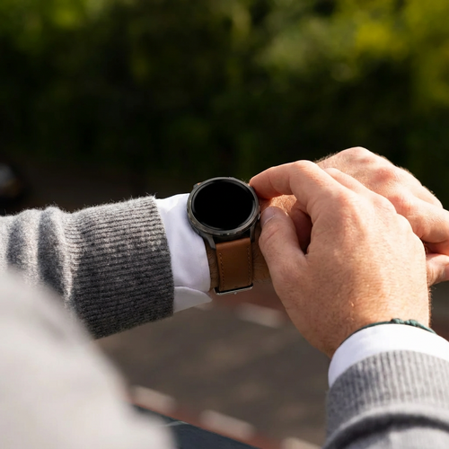 Bandz Garmin Approach S42 Leather Strap 'Deluxe' (Brown)