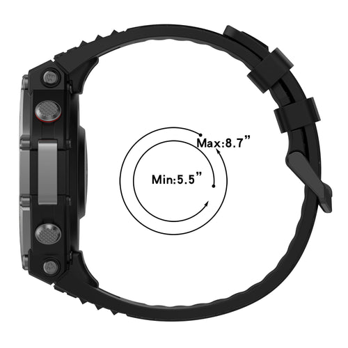 Amazfit T-Rex 3 siliconen bandje (zwart)