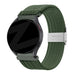 Bandz TicWatch 22mm gevlochten nylon band (olijfgroen)