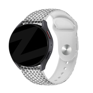 Silicone Patterned Strap, on a watch, 3/4 front view