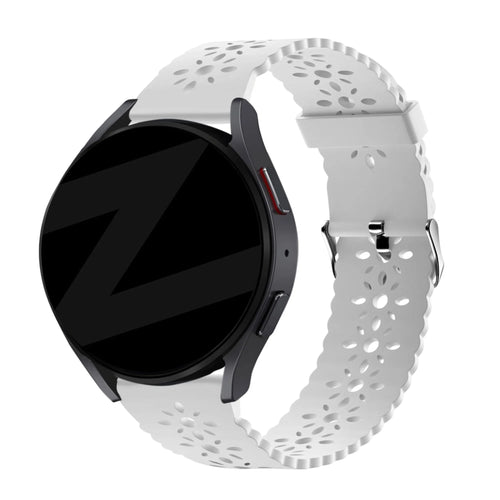 Bandz Oozoo Smartwatch 20mm Patterned Silicone Strap (White)