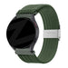 Bandz Amazfit GTR 4 gevlochten nylon band (olijfgroen)