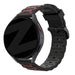 Bandz Polar Vantage M sport band gestreept (zwart/rood)