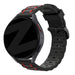 Bandz Polar Grit X2 Pro sport band gestreept (zwart/rood)