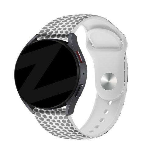 Silicone Patterned Strap, on a watch, 3/4 front view