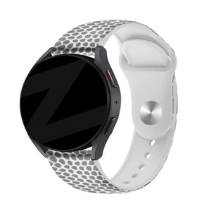 Silicone Patterned Strap, on a watch, 3/4 front view