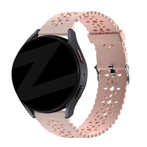 Bandz Oozoo Smartwatch 20mm siliconen band met bloemenpatroon (roze)