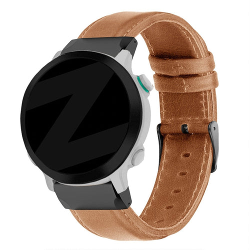 Bandz Garmin Quatix 8 - 47mm lederen band (bruin)