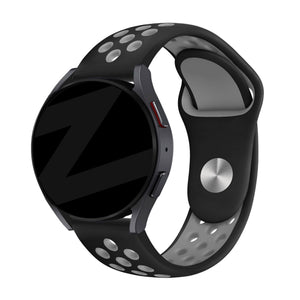 Bandz Amazfit Active 3 Premium Sport Strap 'Deluxe' (Black/Grey)