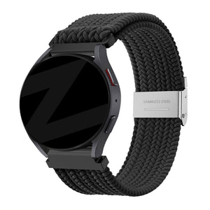 Bandz Garmin Vivomove Style gevlochten nylon band (zwart)