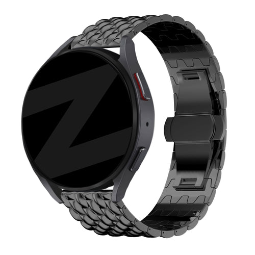 Bandz Huawei Watch GT 7 Pro stalen band 'Dragon' (zwart)