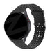 Bandz Coros Pace 2 siliconen band met bloemenpatroon (zwart)
