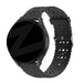 Bandz Actyve Smartwatch 20mm siliconen band met bloemenpatroon (zwart)