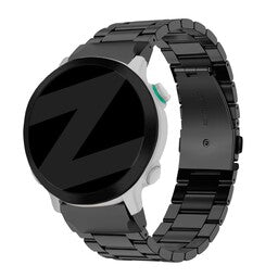 Bandz Garmin Instinct 3 - 45mm stalen band 'Classic' (zwart)