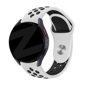 Bandz Actyve Smartwatch 20mm sport band 'Deluxe' (wit/zwart)